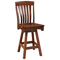 Customizable 30" Solid Wood Swivel Bar Stool