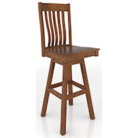 Customizable 30" Solid Wood Swivel Bar Stool