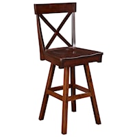 Customizable 30" Solid Wood Swivel Bar Stool