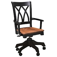 Customizable Solid Wood Executive Desk Chair