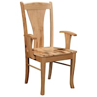 Customizable Solid Wood Dining Arm Chair