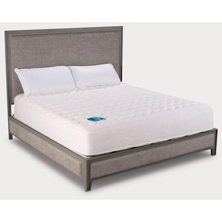 Avery Aged Steel Upholstered Bed
