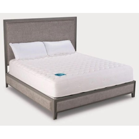 Avery Aged Steel Upholstered Bed