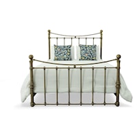 Queen Complete Bed Finished in Brass Bisque