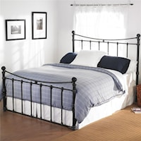 King Headboard and Footboard Iron Bed