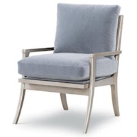 Tish Exposed Wood Chair in Fabric