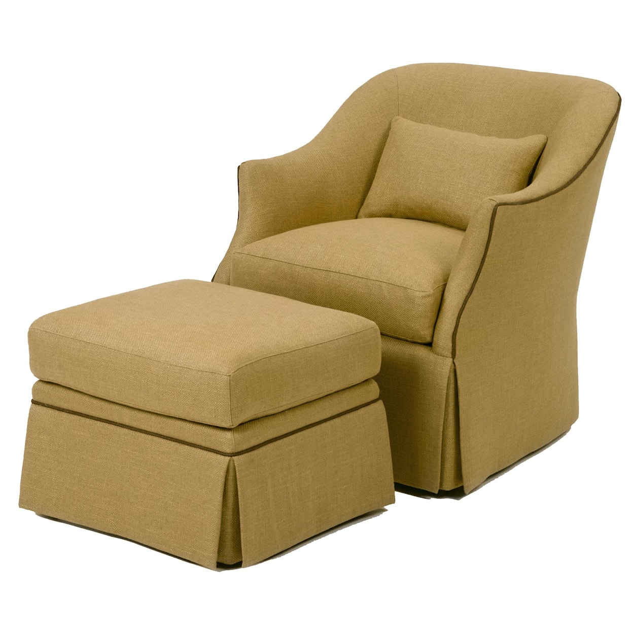 Wesley Hall Accent Chairs and Ottomans Upholstered Chair and Ottoman