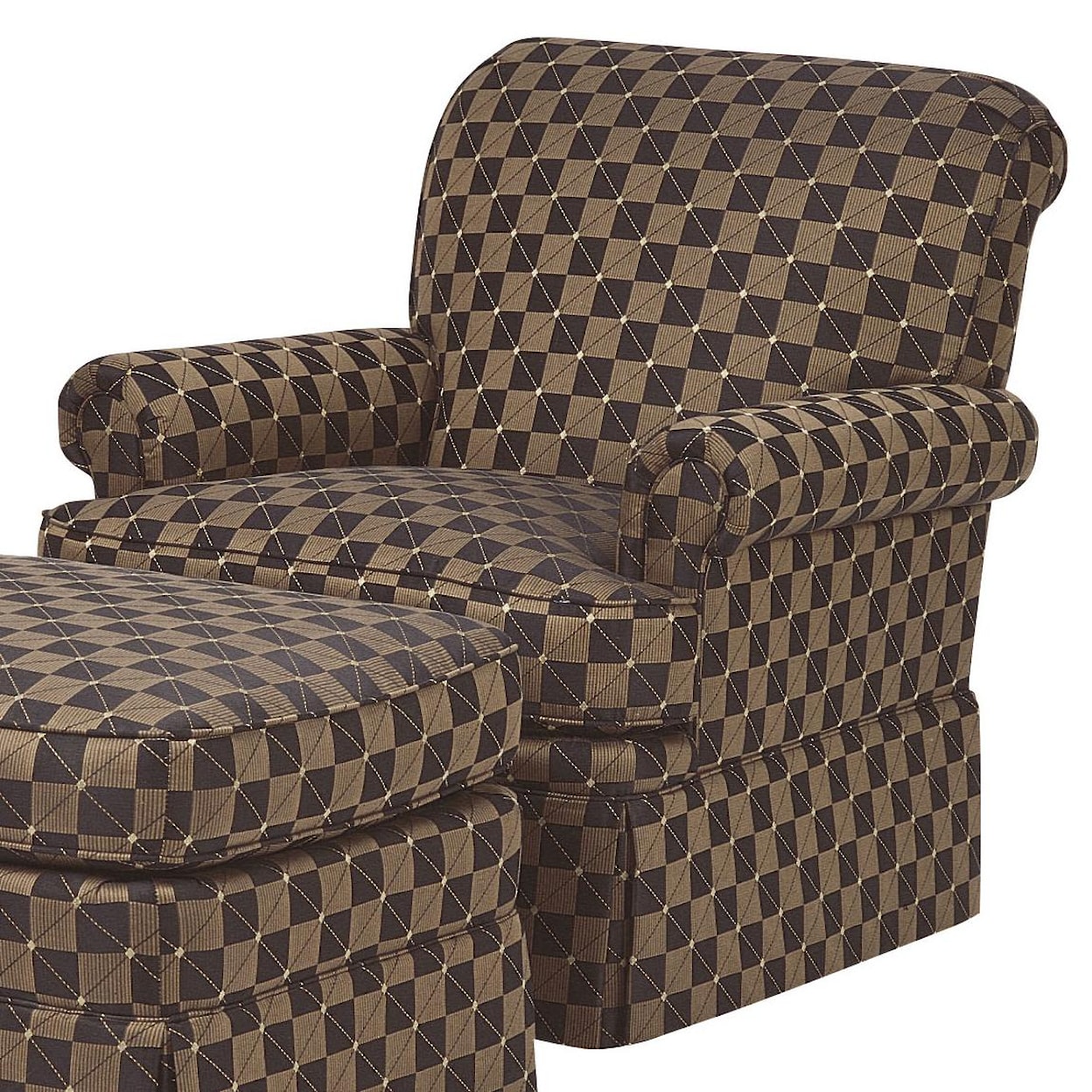 Wesley Hall Accent Chairs and Ottomans Empire Skirt Chair