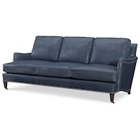 Thames Customizable Leather Sofa with Casters