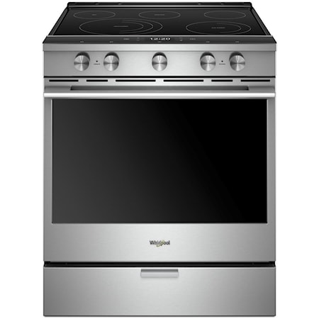 6.4 Cu. Ft. Smart Contemporary Handle Slide-in Electric Range with Frozen Bake™ Technology