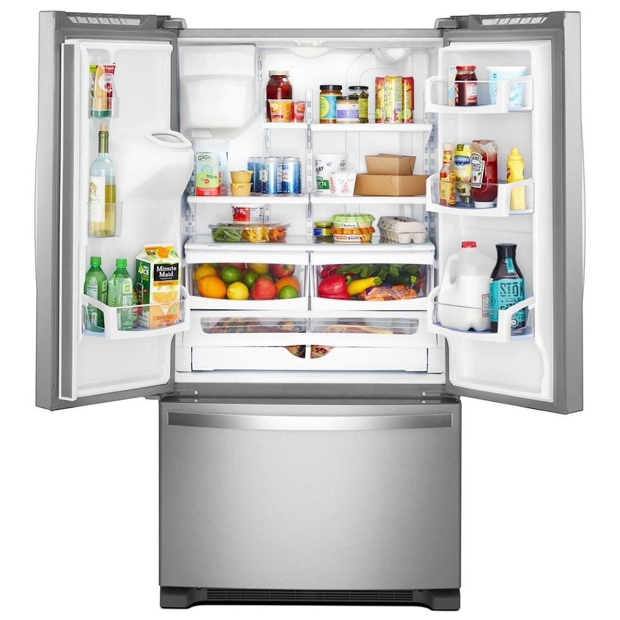 Whirlpool French Door Refrigerators 20 Cu. Ft. Counter-Depth French Door Fridge