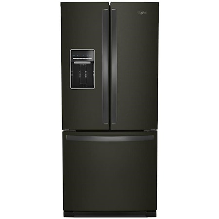 30-inch Wide French Door Refrigerator - 20 cu. ft. Fingerprint Resistant Black Stainless Steel