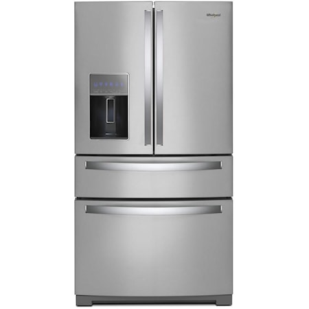 36-inch Wide 4-Door Refrigerator with Exterior Drawer - 26 cu. ft.