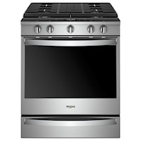 5.8 Cu. Ft. Smart Slide-in Gas Range with EZ-2-Lift™ Hinged Cast-iron Grates