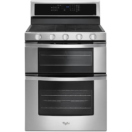 6.0 Cu. Ft. Gas Double Oven Range with Center Oval Burner