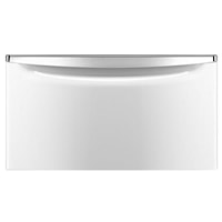 15.5" Laundry Pedestal with Chrome Handle and Storage Drawer