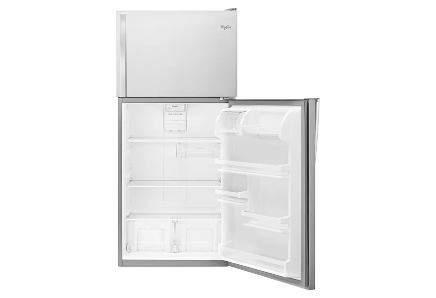 Top Mount Refrigerators 18 Cu. Ft. Top-Freezer Refrigerator by Whirlpool at Furniture and ApplianceMart