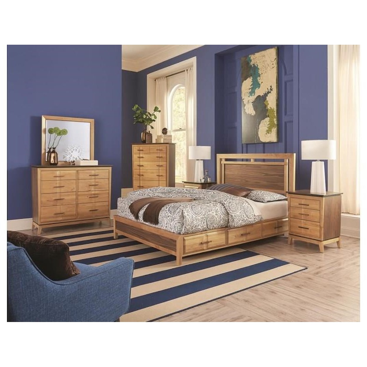 Whittier Wood    King Panel Bed