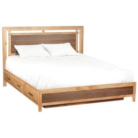 King Panel Storage Bed