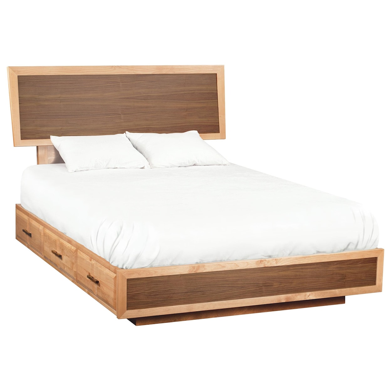Whittier Wood Addison Queen Adjustable Headboard Storage Bed