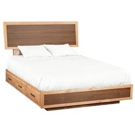 Queen Adjustable Headboard Storage Bed