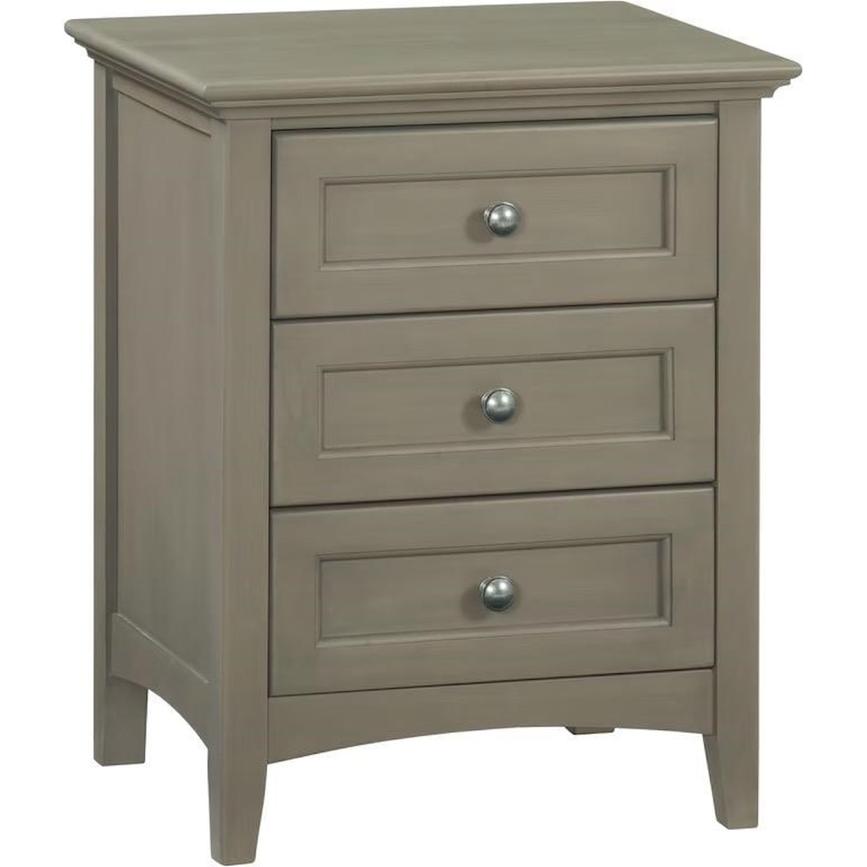 Whittier Wood McKenzie Cafe  3 Drawer Nightstand