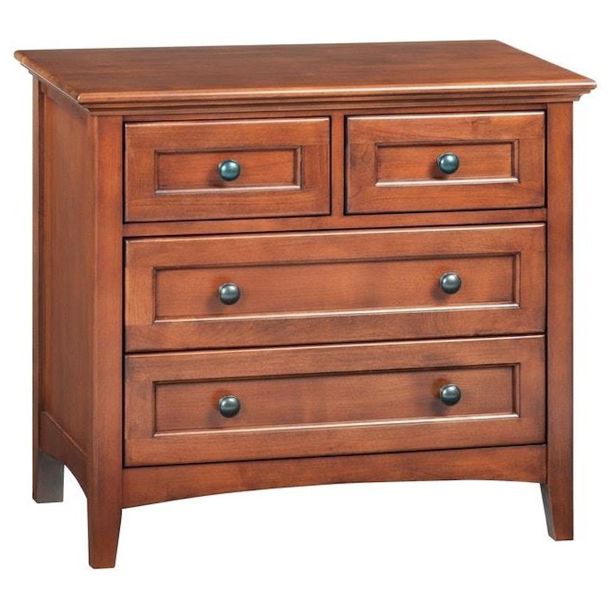 Whittier Wood McKenzie Glazed Cherry 4 Drawer Nightstand