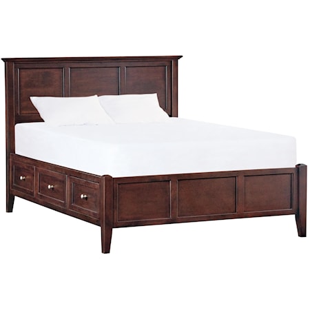 King Panel Storage Bed