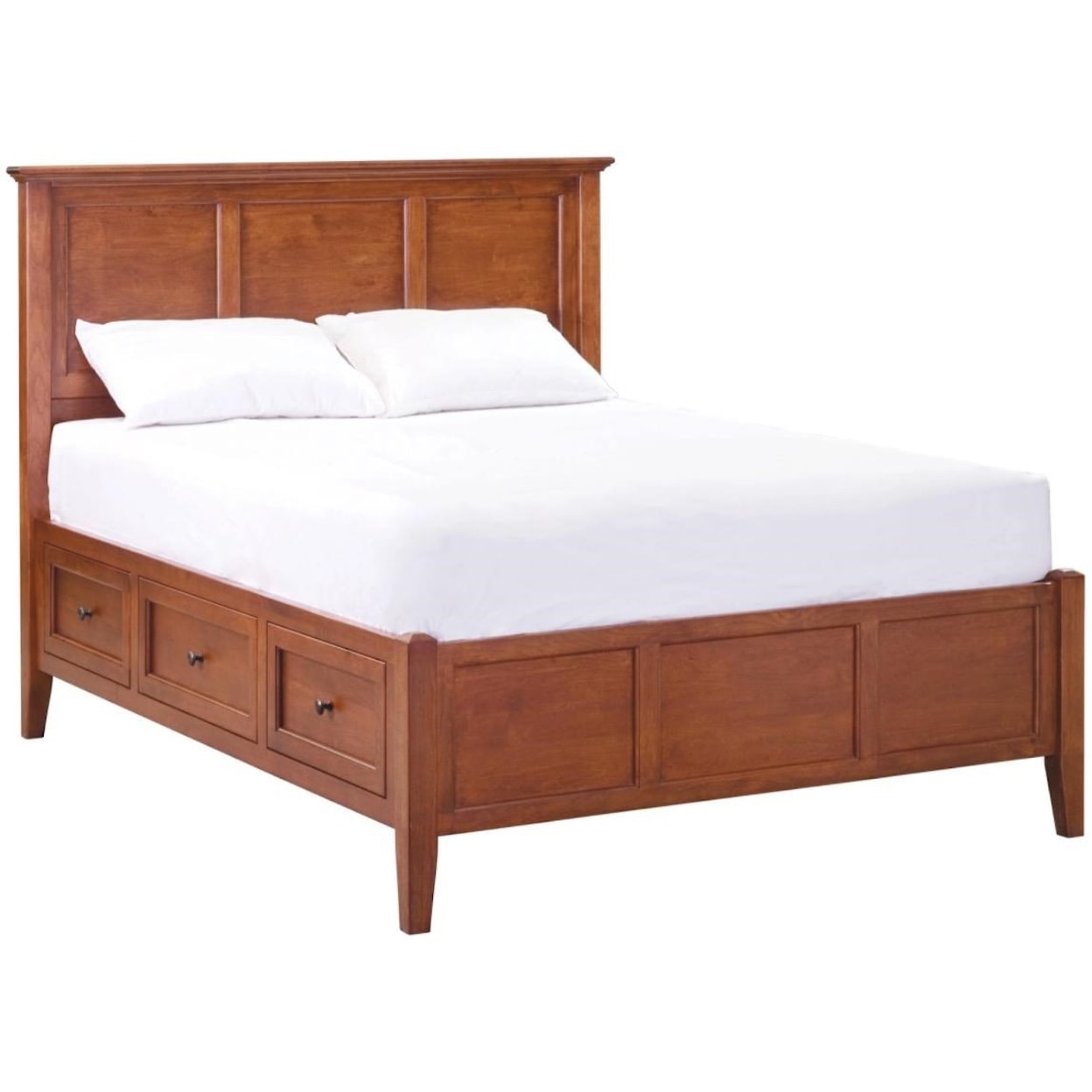 Whittier Wood McKenzie Glazed Cherry Cal-King Storage Bed