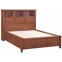 King Bookcase Storage Bed