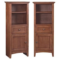 Transitional Bookcase Piers with Adjustable Shelf - 2 Pack