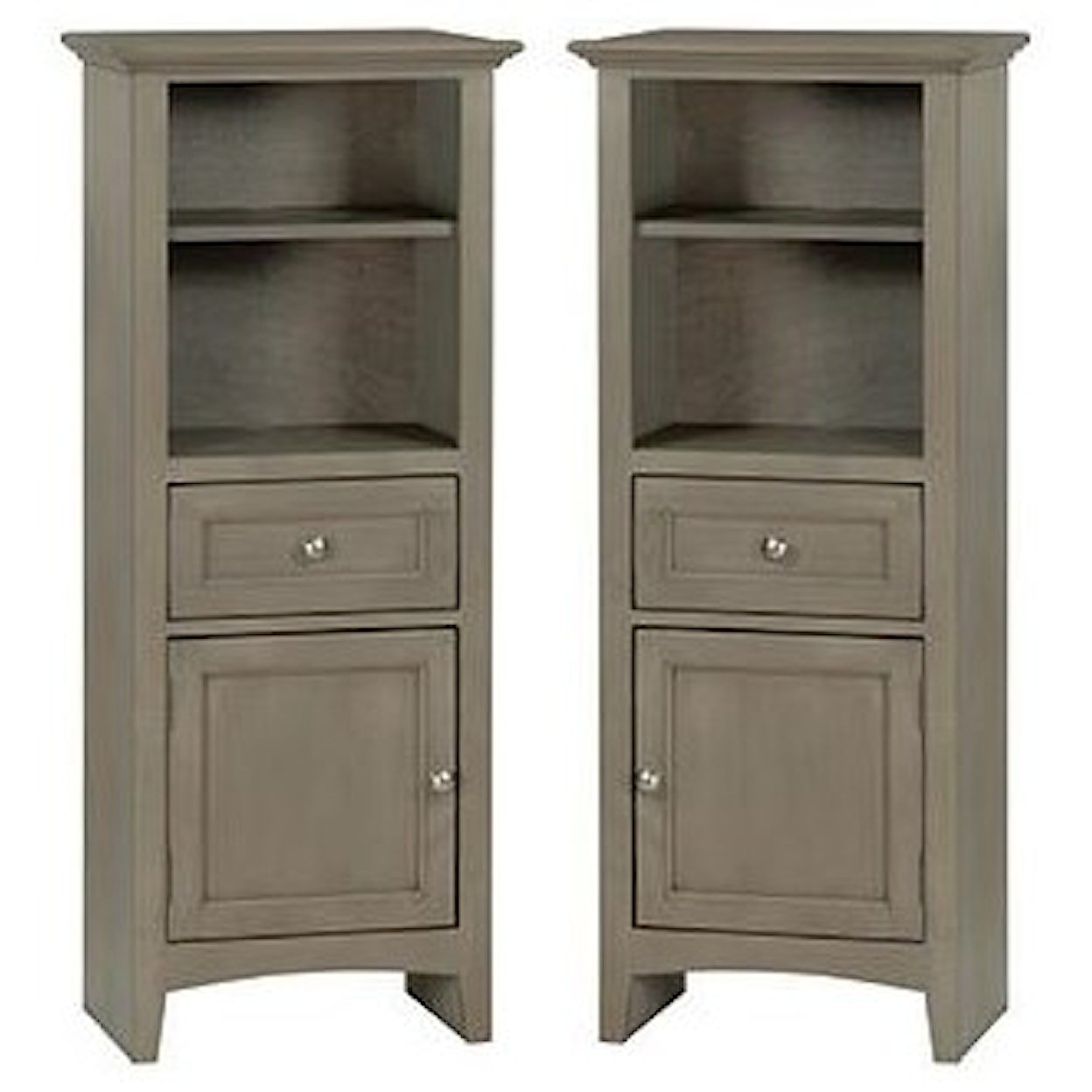 Whittier Wood McKenzie Cafe  Bookcase Piers 2-Pack