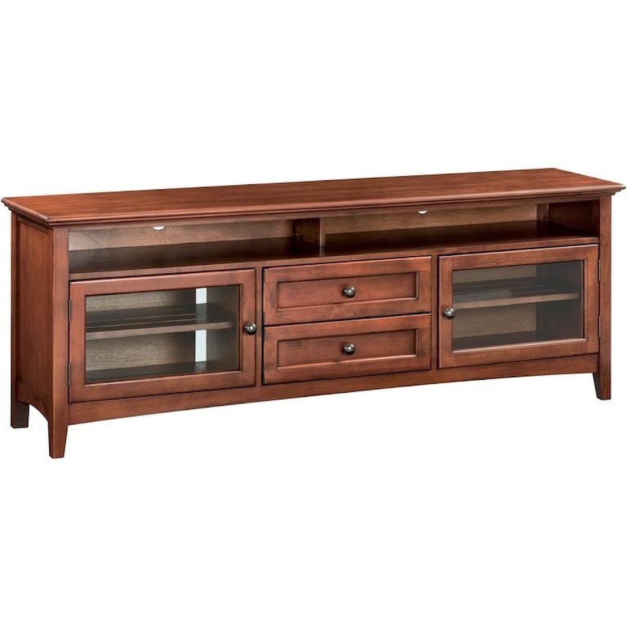 Whittier Wood McKenzie Glazed Cherry 74" TV Console