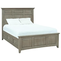Queen Mantel Storage Bed with 6 Side Storage Drawers