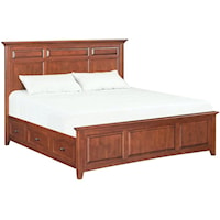 King Mantel Storage Bed with 6 Side Storage Drawers