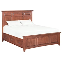 Queen Mantel Storage Bed with 6 Side Storage Drawers