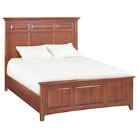 King Mantel Bed with High Footboard