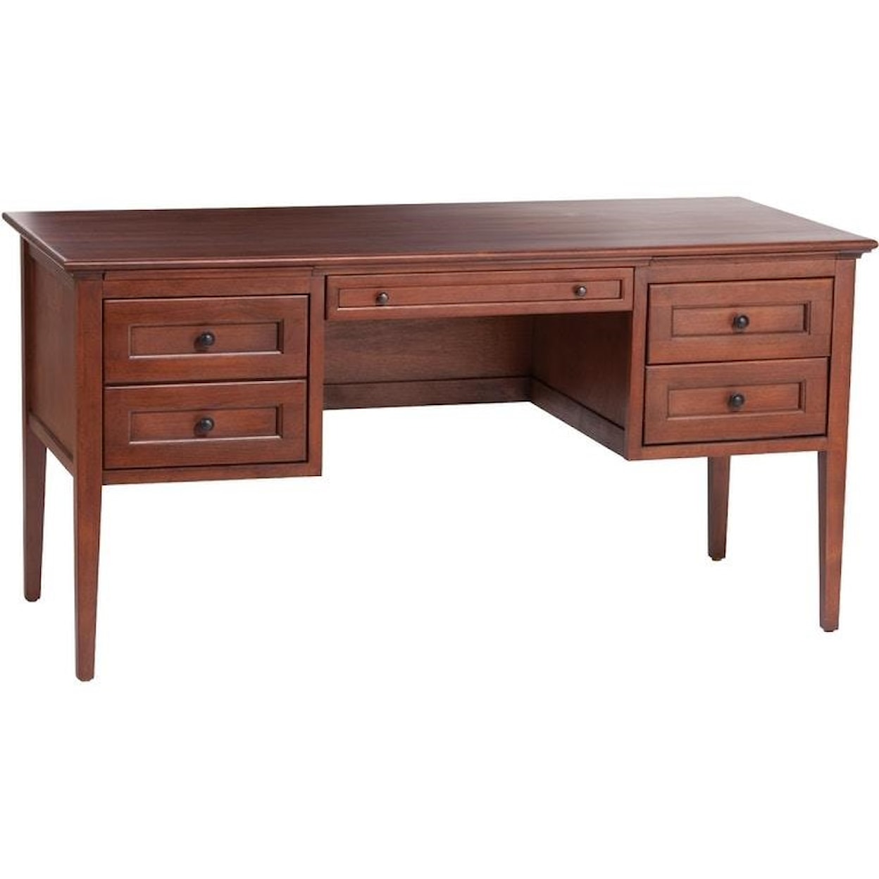 Whittier Wood McKenzie Glazed Cherry 4-Drawer Desk