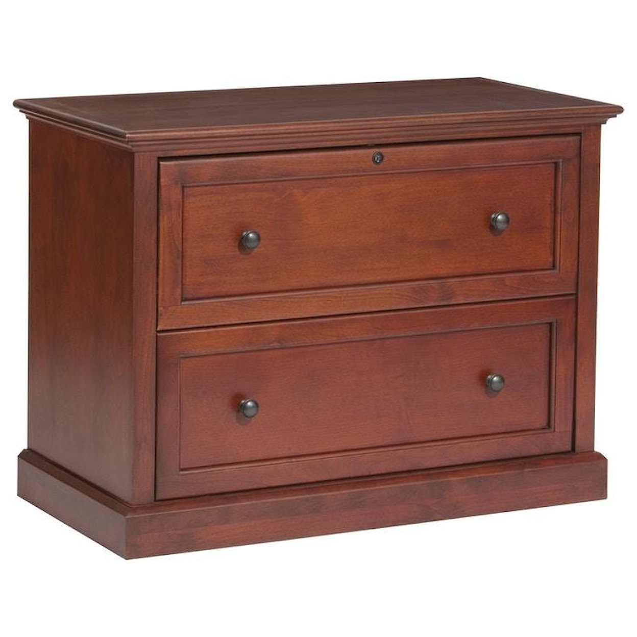 Whittier Wood McKenzie Glazed Cherry Lateral File Cabinet