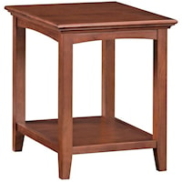Rectangular Side Table with Shelf