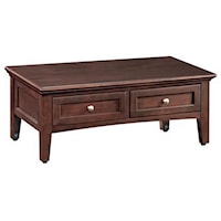 Rectangular Lift Top Coffee Table with 2 Drawers