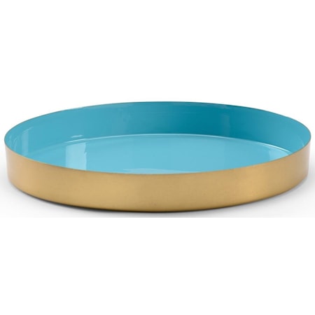 Caribbean Round Gold Tray