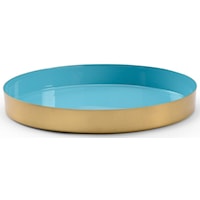 Caribbean Round Gold Tray (Lg)