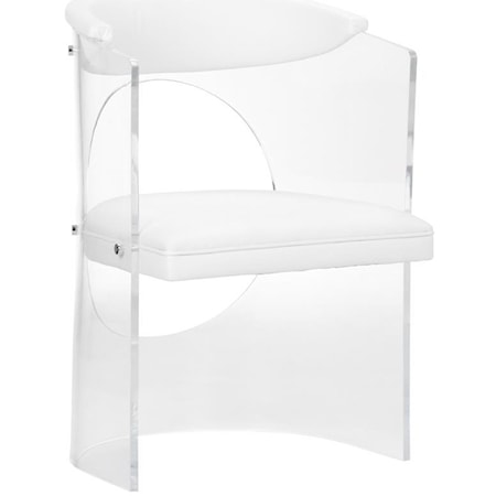 Baran Barrel Back Acrylic Chair