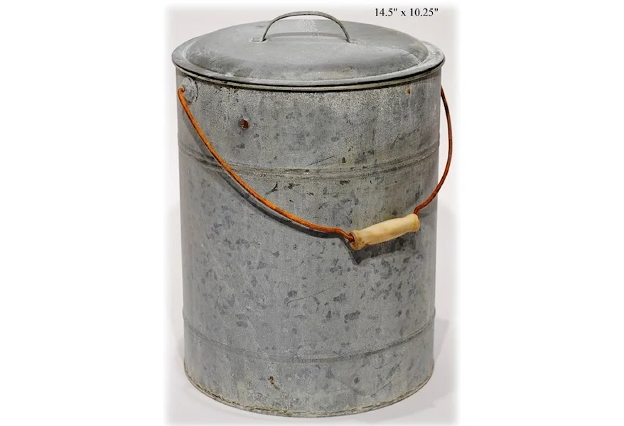 Accents Zinc Canister w/Hndl by Will's Company at H & F Home Furnishings