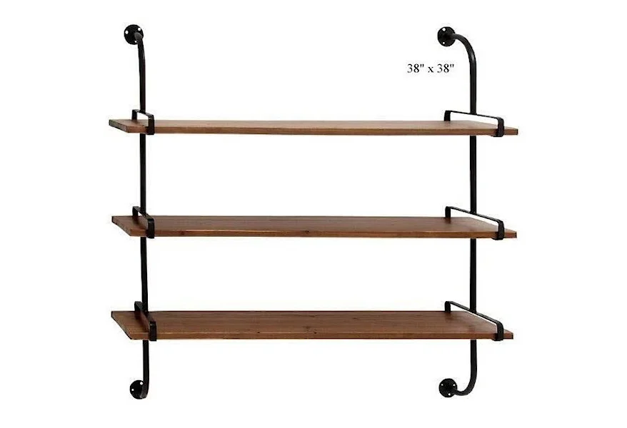 Accents 3 Shelf Wall Unit - 38" x 38" by Will's Company at H & F Home Furnishings