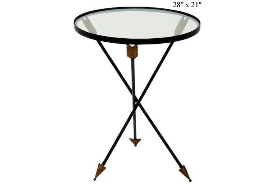 Accents Arrow Glass Table 21"x 28" by Will's Company at H & F Home Furnishings