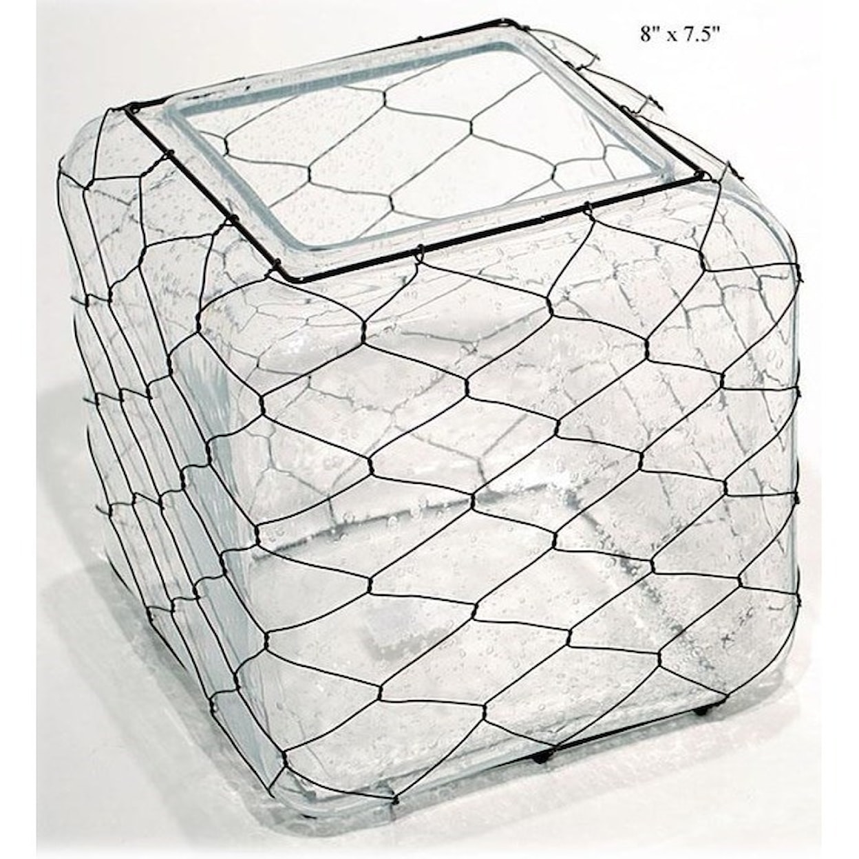 Will's Company Accents Square Vase with Wire - 8"