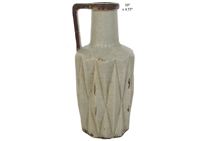 Accents Vase with Handle - 10" by Will's Company at H & F Home Furnishings
