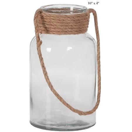 Jar with a Rope Handle - 10"
